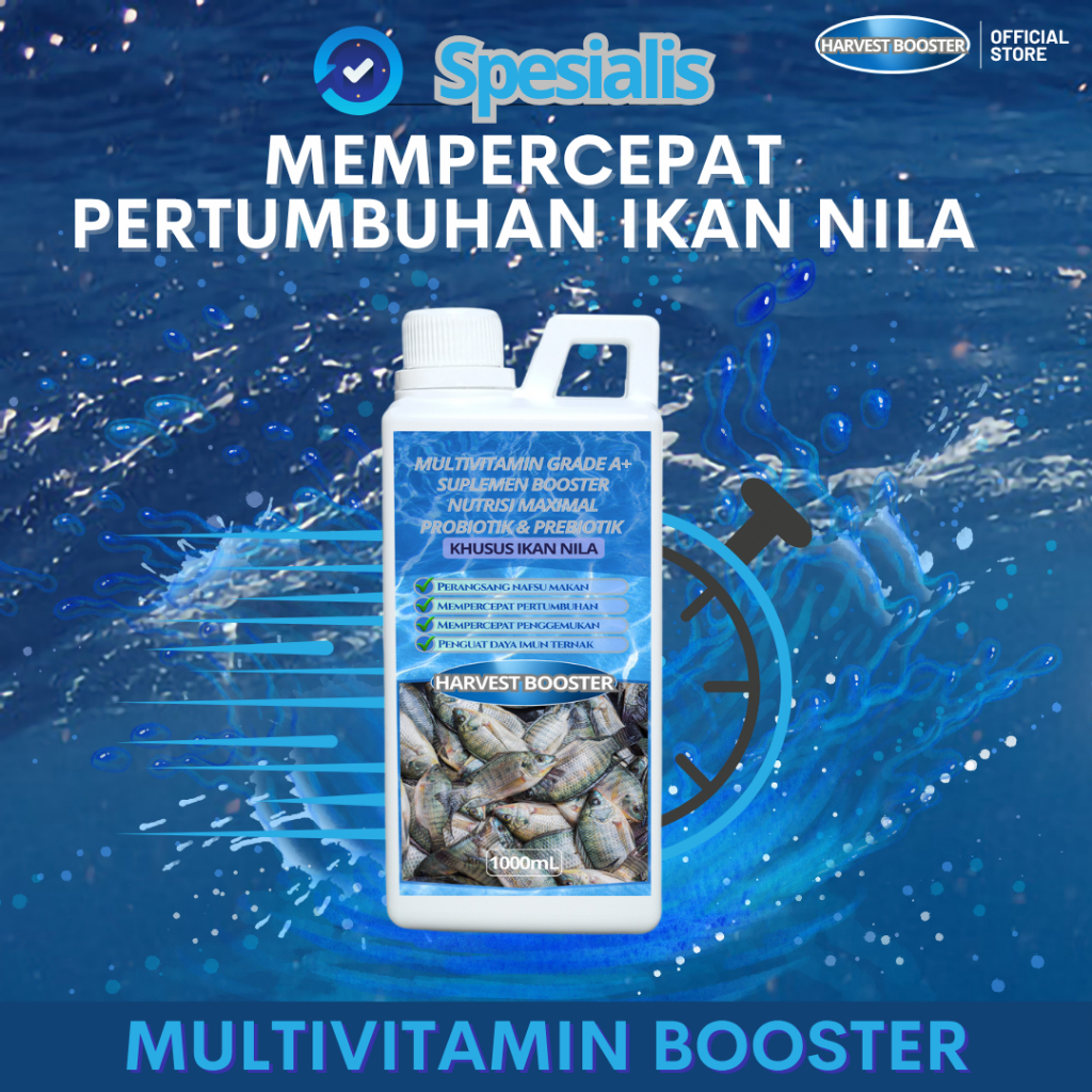 Booster Vitamin Ikan Nila Agar Cepat Besar , Vitamin Probiotik Ikan Nila, Vitamin Booster Ikan Nila