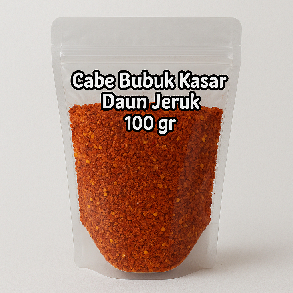 

Cabe Bubuk Kasar Daun Jeruk 100gr