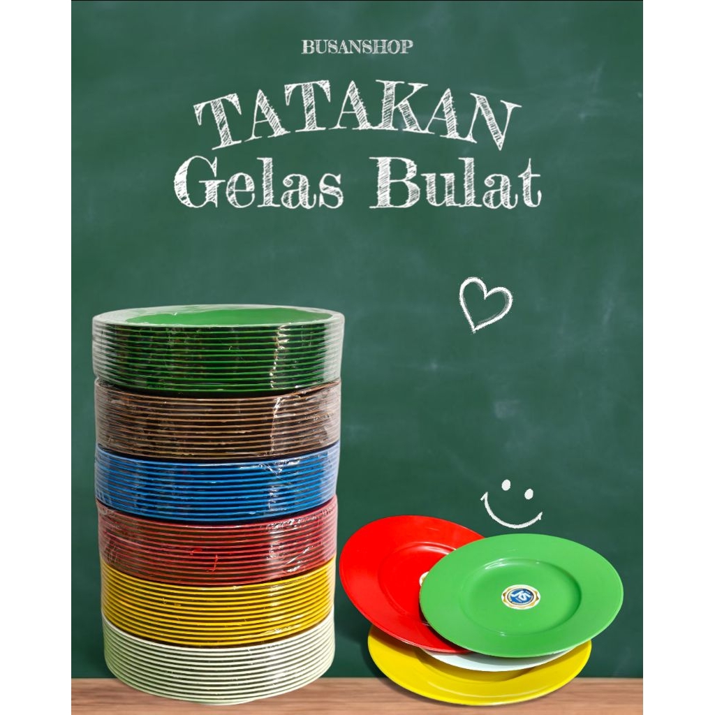 LEPEK BULAT | TATAKAN GELAS PLASTIK 12 PCS (1 LUSIN)