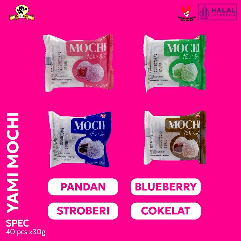 

[HALAL] Pusan Yami Mochi Aneka Rasa Varian 10 Pcs & Dus