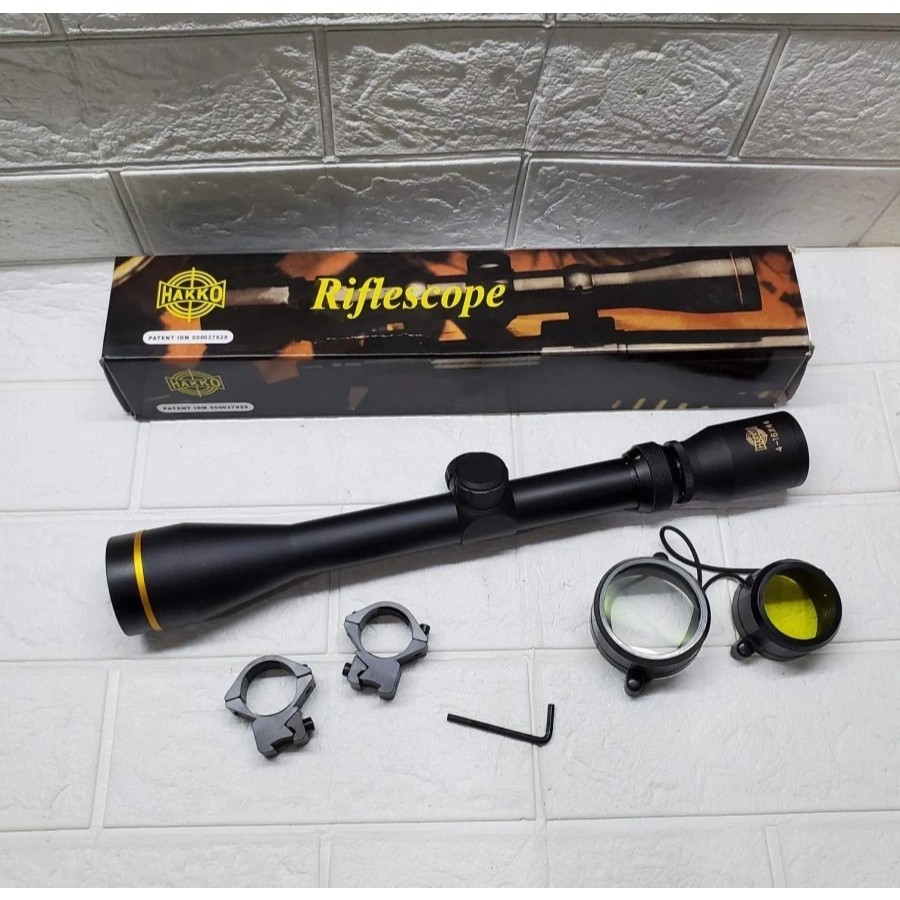 TELESCOPE TELESKOP SNIPER TELESKOP HAKKO RING GOLD 4-16X44 TUBE 25  SUPER JERNIH TAHAN GETAR