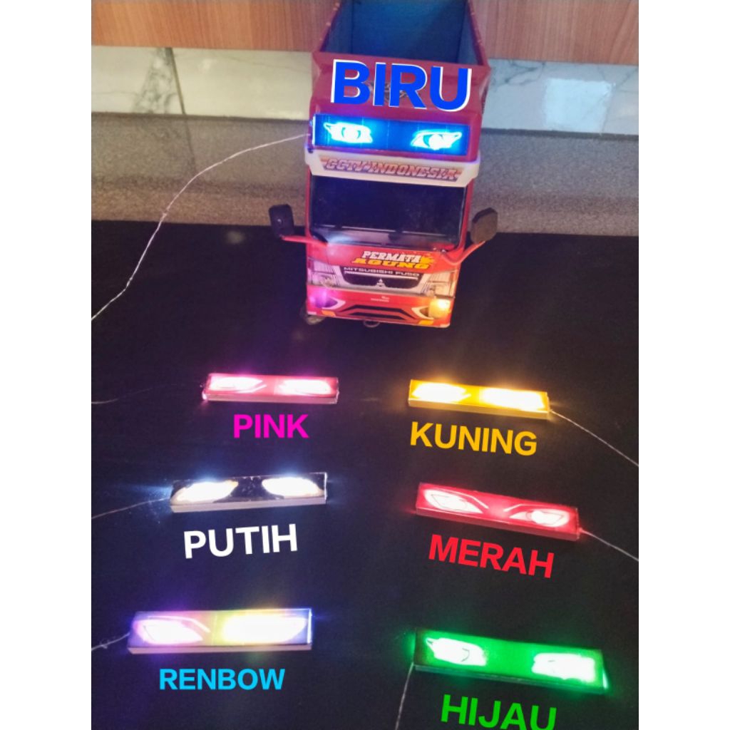 LAMPU LED STROBO MATA TERBAIK   UNTUK MINIATUR BUS DAN TRUK LAGI NGETREN DAN VIRAL