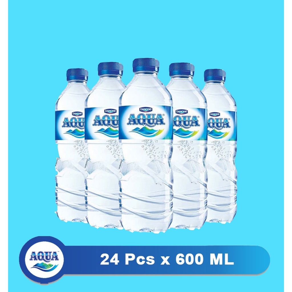 

Air Minum Aqua 600ml 1 Dus isi 24 botol