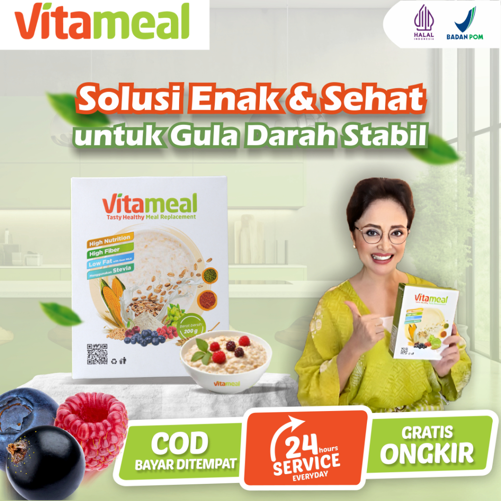 

fgh Vitameal Original, sereal sehat bantu cegah diabetes, turunkan kolesterol dan gula darah