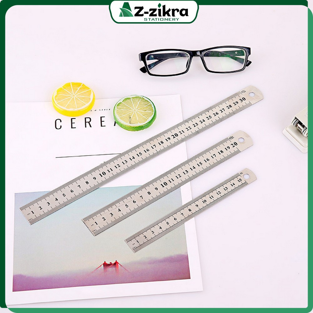 

EC Penggaris Besi 50CM Peralatan Sekolah / Ruler Penggaris Stainless Alat Ukur Serbaguna Az-Zikra Stationery A107