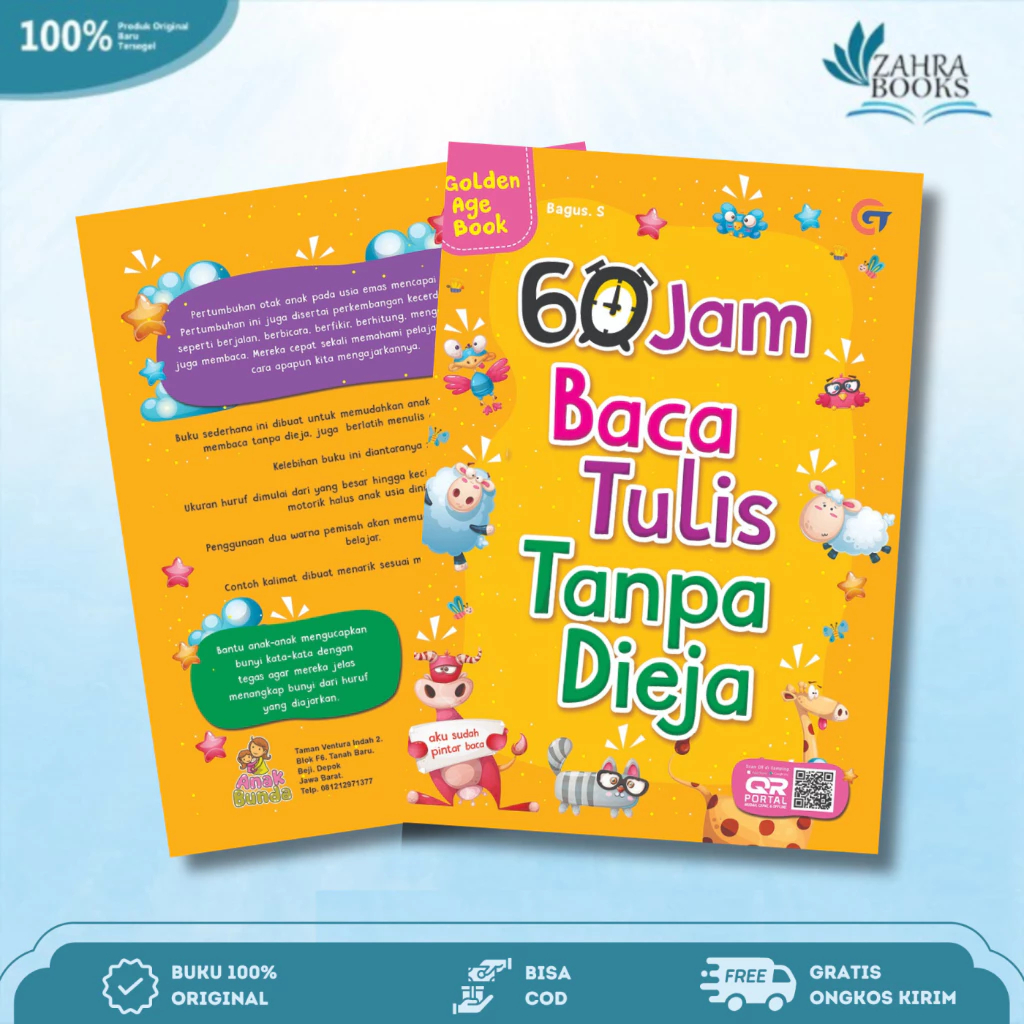 Buku 60 Jam Baca Tulis Tanpa Dieja & 60 Jam Pintar Baca Tanpa Dieja