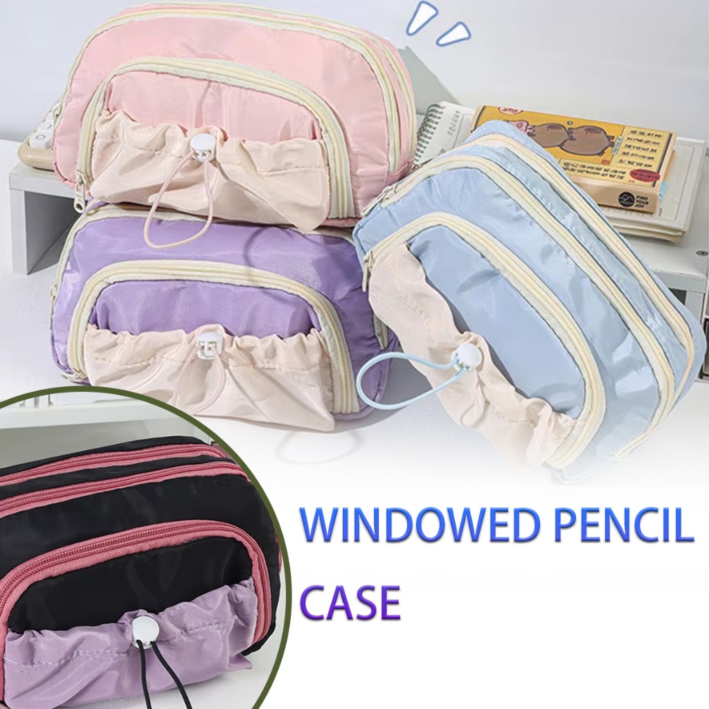 

Tempat pinsil Alat Tulis Siswa Aesthetic 3 Lapis Ultra Large Capacity Pencil Case Simple Estetik Kotak