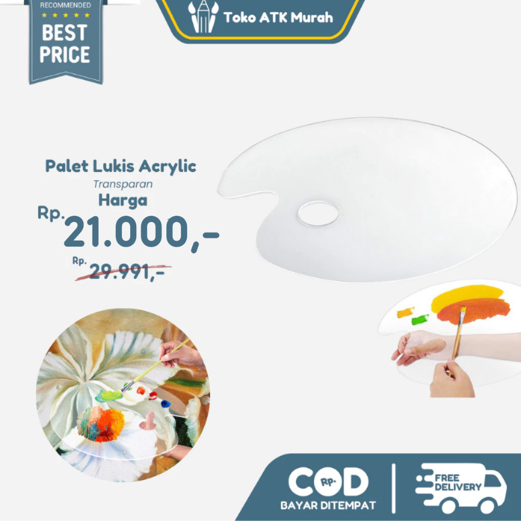 

Palet Melukis Acrylic Transparan No. 3 / Transparant Palette ATK88