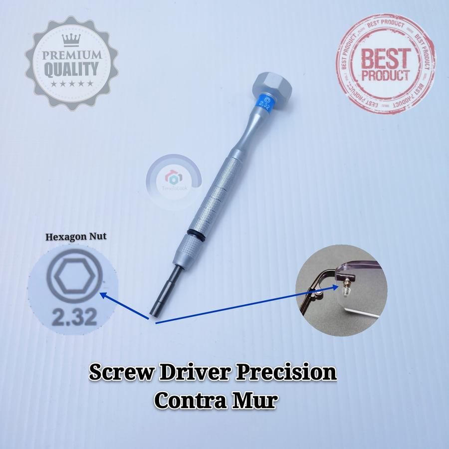 Obeng Screw Driver Contra Mur Hexagon Untuk Kacamata Rimless Precision Adjustment For Rimless Frame 