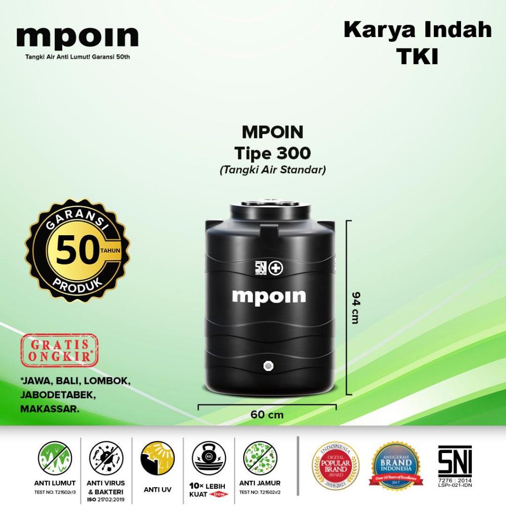 TOREN AIR MPOIN W300 250L WATER TANK TOREN TANDON HITAM 250 L W 300