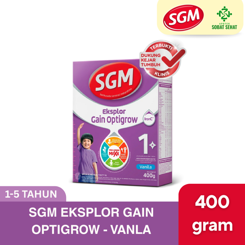 

SGM EKSPLOR GAIN OPTIGROW 1 PLUS 1-5 TAHUN 400 GRAM