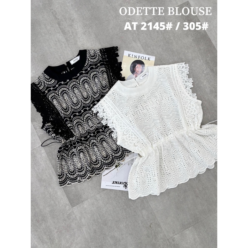 Blouse Ruffle Renda Vintage Import