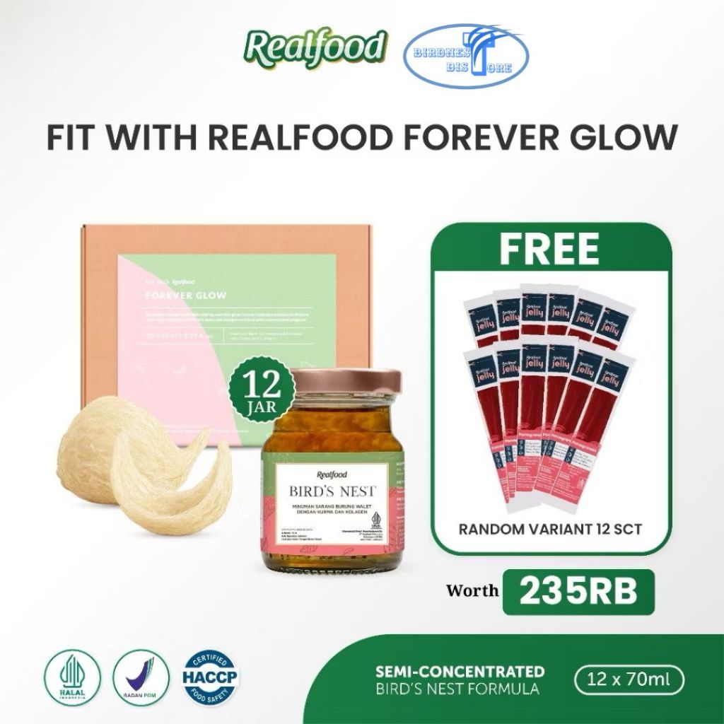 

Realfood Forever Glow 12 Jar (MInuman Sarang Burung Walet)