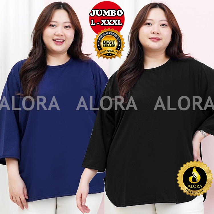Atasan Blouse Wanita Jumbo - Kaos Oval Oversize wanita bigsize terbaru ld 120 - 130 - 140