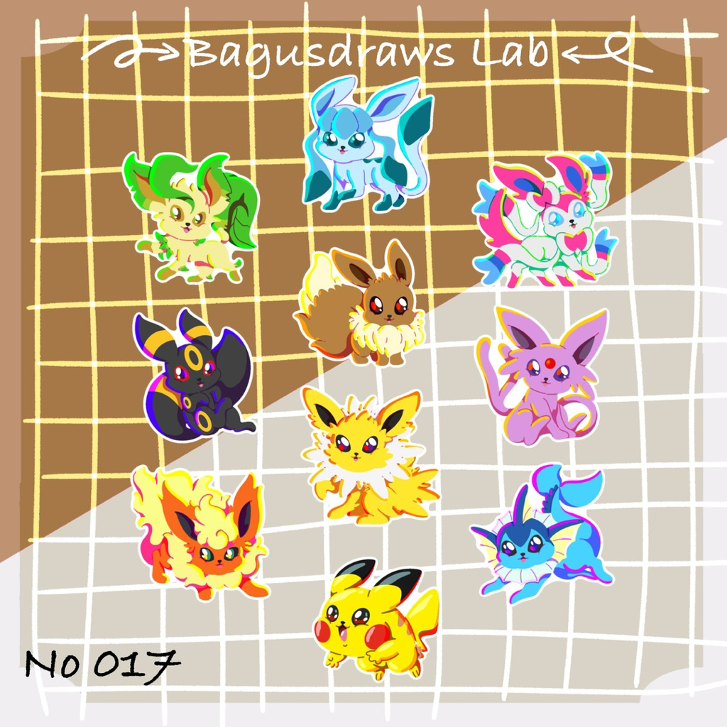 

Sticker Pokemon Eeveelution Pack No 17 Die cut