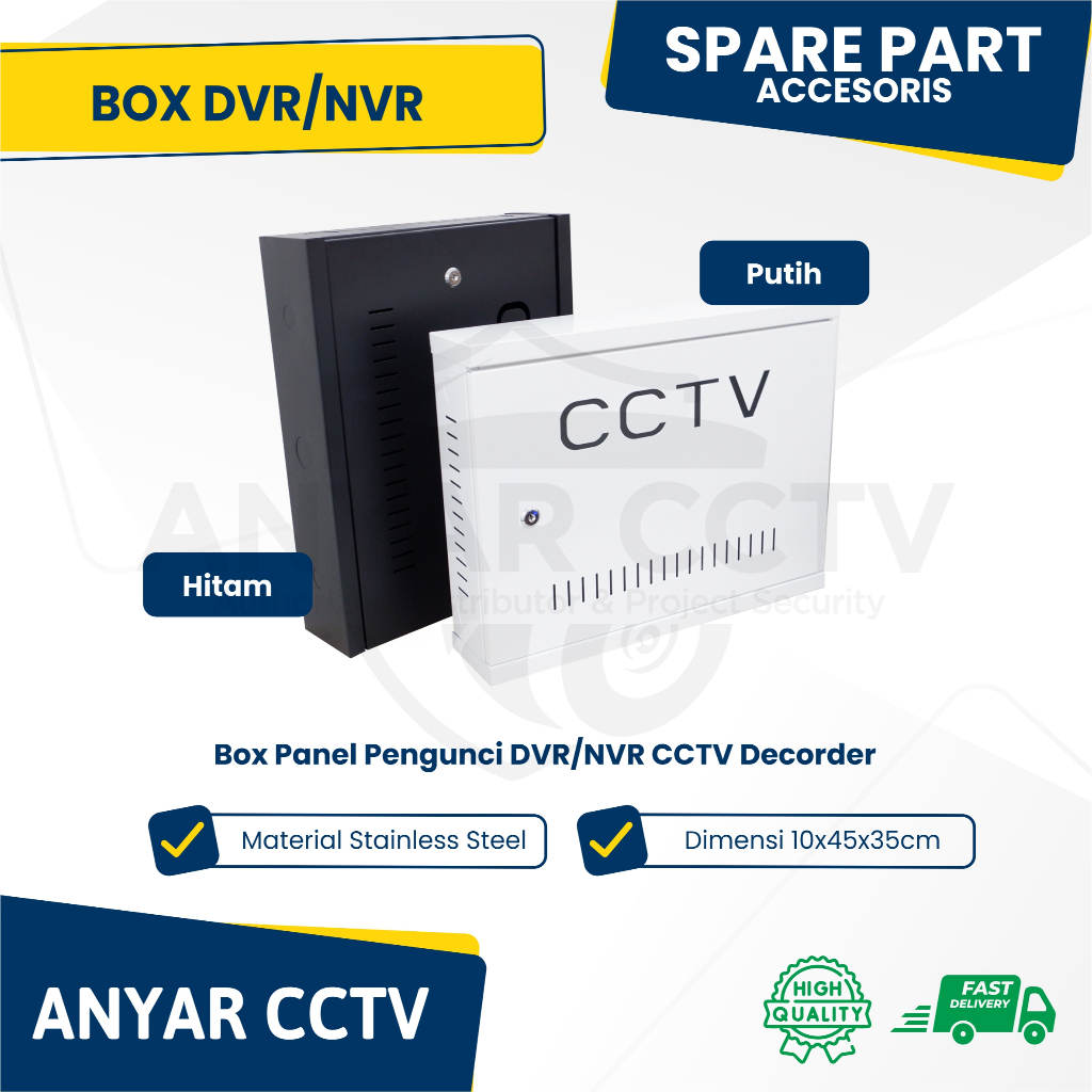 Box Panel Pengunci DVR NVR CCTV DECORDER, Box CCTV Box DVR Box NVR Tahan Karat & Anti Air Waterproof