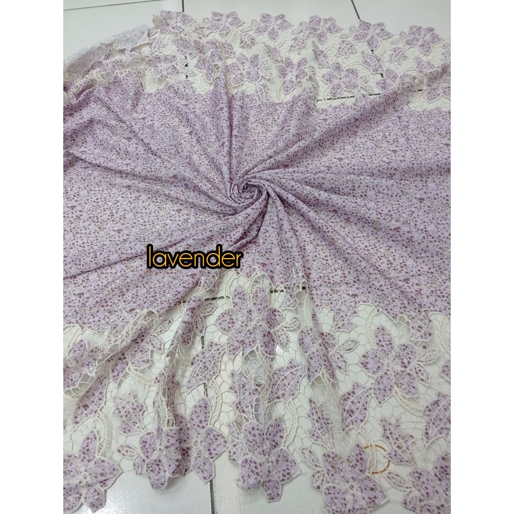 Kain Katun Bordir pinggir/Kain dress kebaya wanita