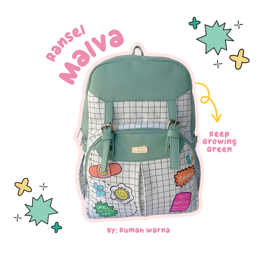 RUMAH WARNA Tas Ransel Wanita Tas Ransel Motif Wanita Tas Ransel Sekolah Wanita Tas Ransel Kerja Wan