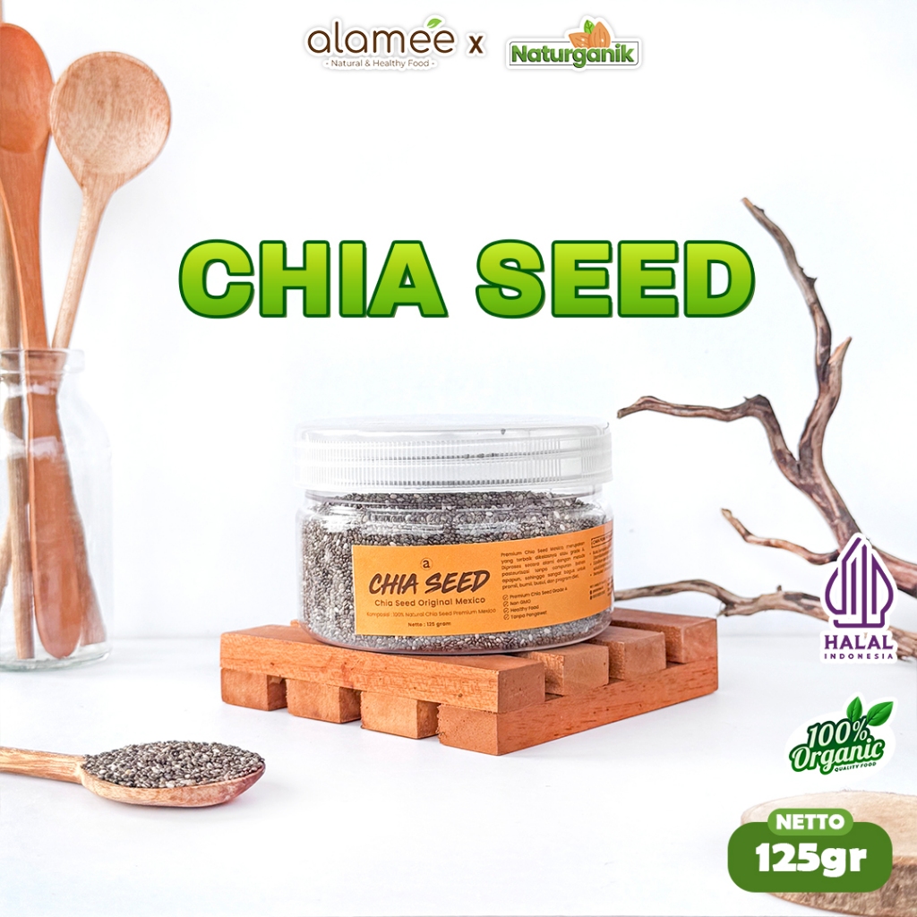 

Chia seed Organik Diet Original 125 gr Biji Black Chiaseed Organic Premium Meksiko naturganik