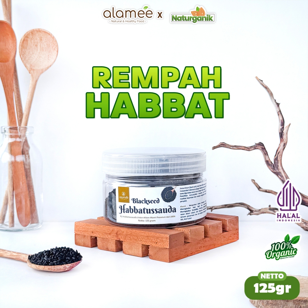 

ALAMEE Habbatussauda Biji Jintan Hitam Original Asli Jinten Habatusauda 125 gram naturganik