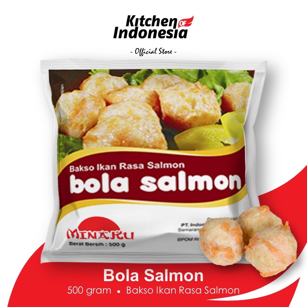 

MINAKU Bakso Bola Ikan Salmon 200gr - Kheiza Frozen