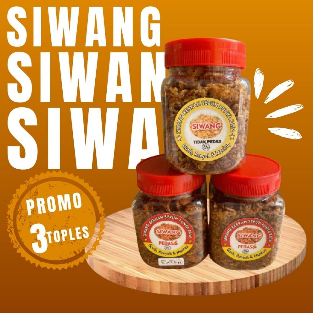 

Promo 3Toples{SIWANG} Terasi Bawang Pedas DAN Tidak Pedas Tanpa MSG