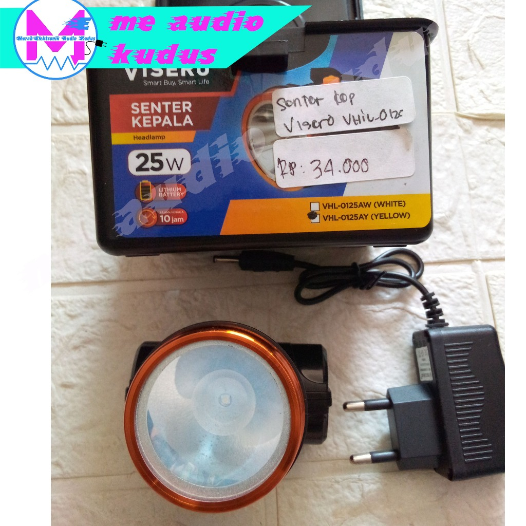 SENTER KEPALA VISERO VHL-0125 25W CAHAYA WARM /KUNING