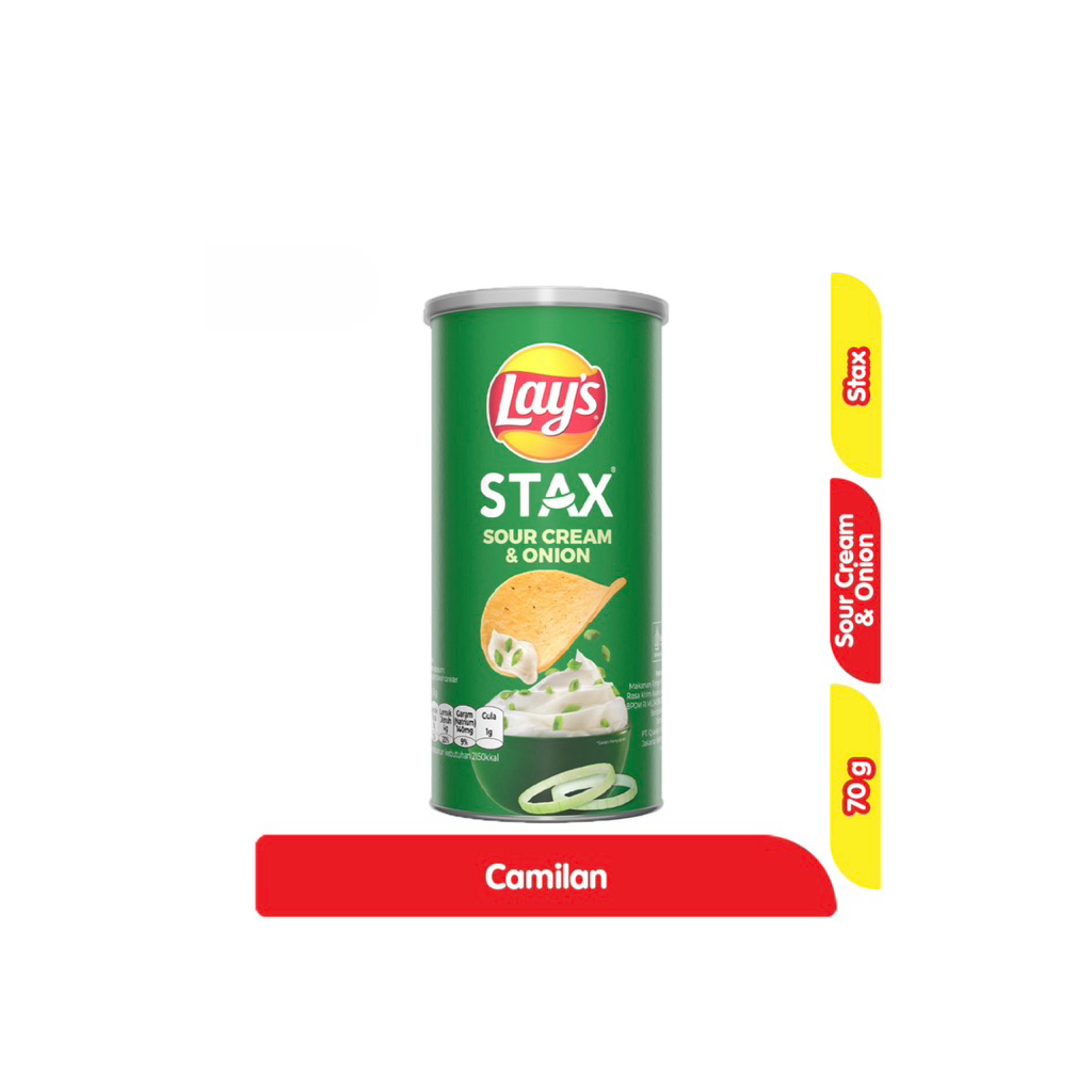

Lay’s Stax Keripik Kentang Rasa Sour Cream & Union 70 gram