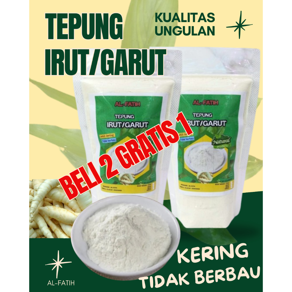 

Promo Tepung Garut/Pati Asam Lambung/Angkrik/Arrowroot Asli Irut 250gr