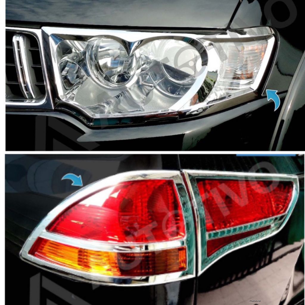 GARNIS LAMPU/COVER LAMPU PAJERO LAMA CHROME ORIGINAL JSL