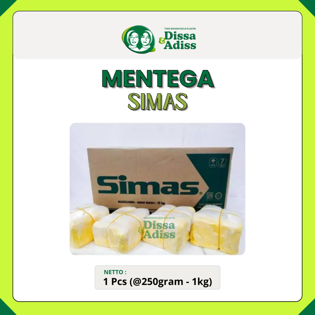 

Mentega Kiloan Simas 500 Gr / Mentega Kiloan - Tobaqdissa