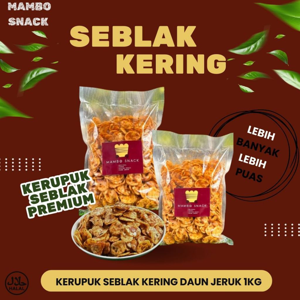 

Seblak Kering Kiloan Pedas Gurih Daun Jeruk - Cemilan Bikin Nagih Kerupuk Food