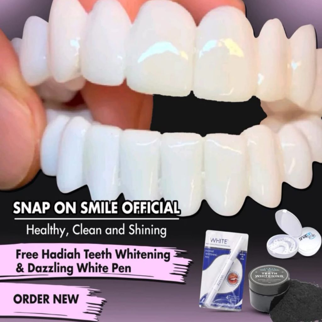 ORI 100% Snap on Smile Authentic Gigi Palsu 1 set atas bawah