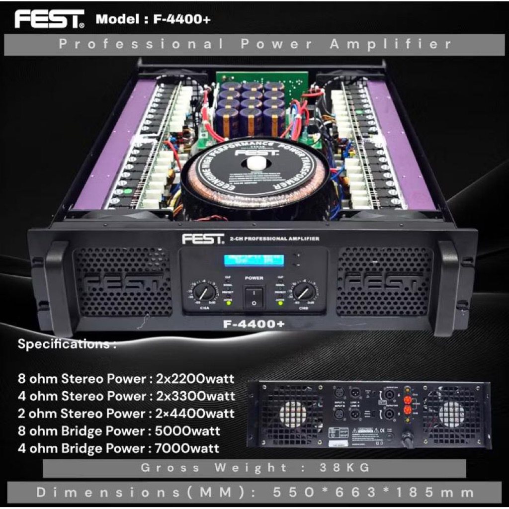 Power FEST F4400 + Original Amplifier Fest F 4400 Class GB plus