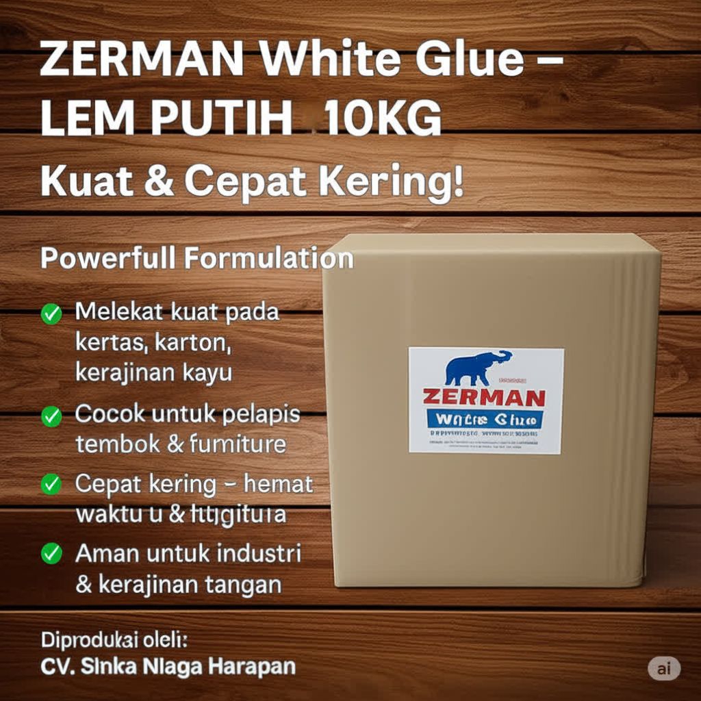 

ucl_gramari - lem putih zerman 10kg - lem pvac, kayu, kertas, kardus, plamir