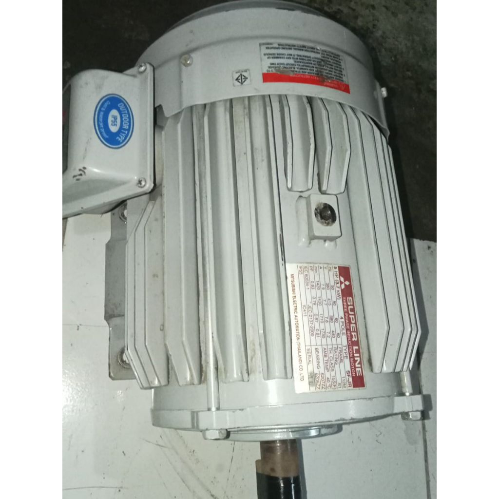 mitsubishi superline dinamo 5 hp 3.7 kw 1420 rpm 3 phase 380v high quality