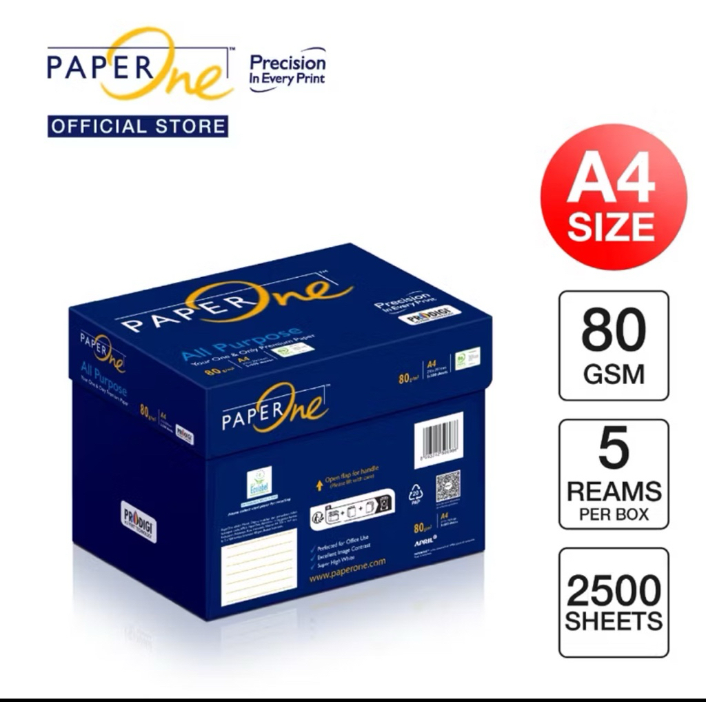 

Kertas HVS A4 80 gr Paperone / Dus