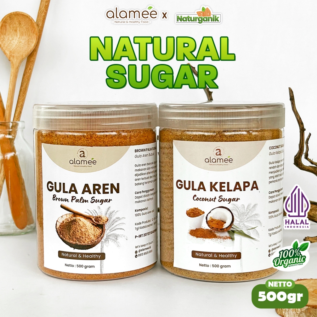 

alamee gula bubuk murni 500 gram gula aren gula kelapa alami murni tanpa bahan tambahan Naturganik