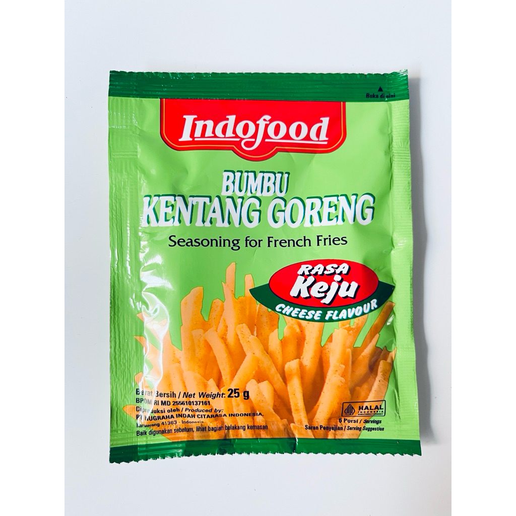 

Indofood bumbu kentang goreng rasa Bbq 25gr