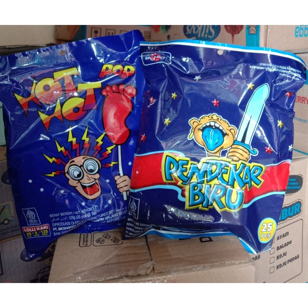 

PERMEN HOT POP KAKI PENDEKAR BIRU ISI 25PCS