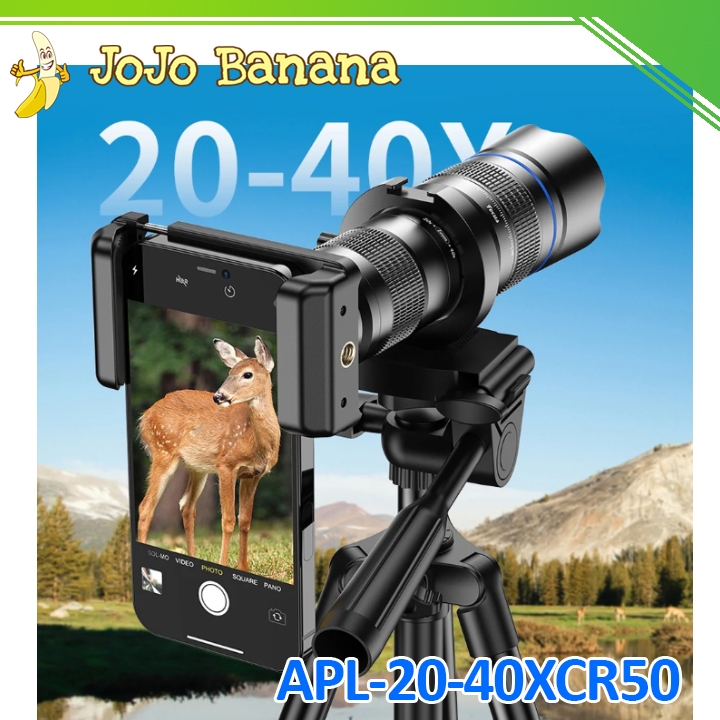 APEXEL Lensa Tele Smartphone Monocular Telephoto 20-40x with Tripod - APL-20-40XCR50
