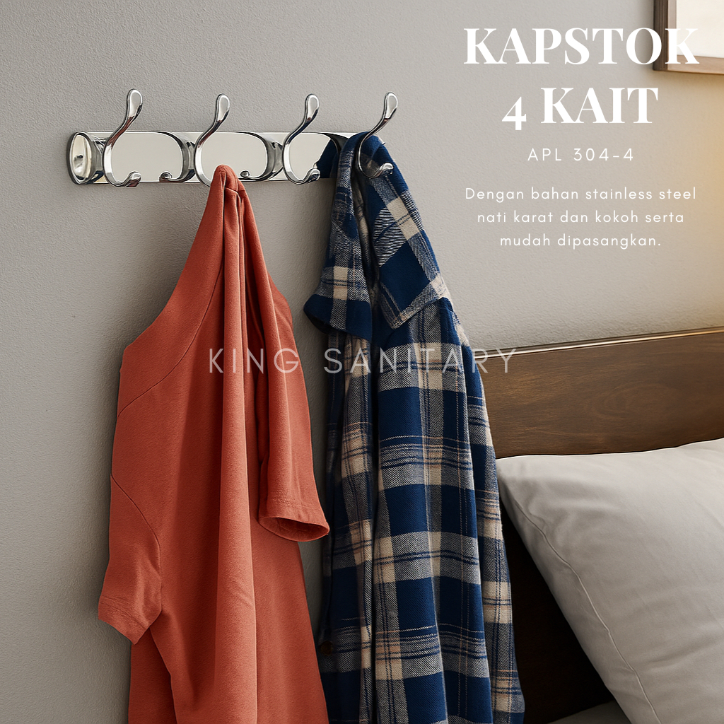KAPSTOK GANTUNGAN BAJU KAMAR MANDI KAMAR TIDUR