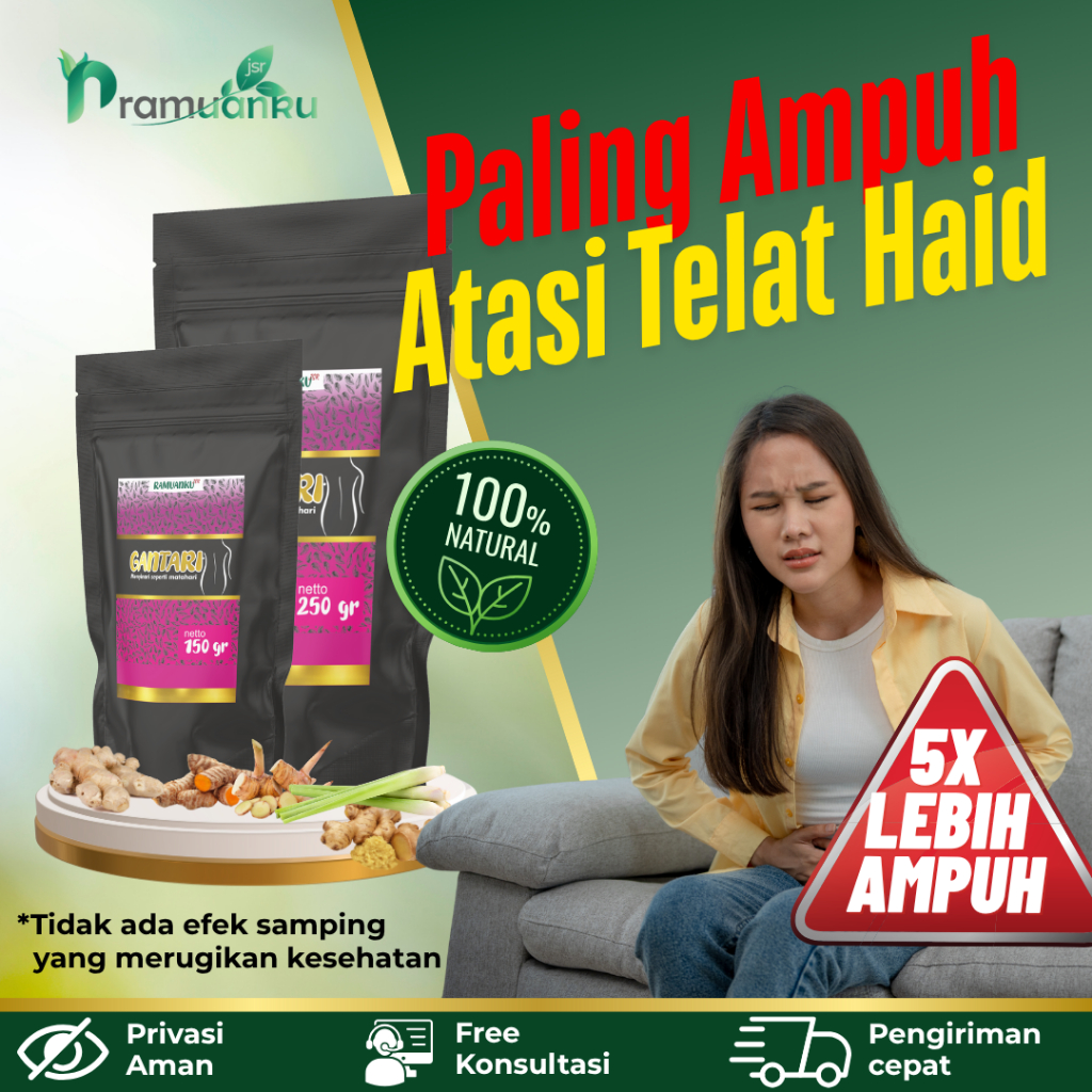 Obat Telat Datang Bulan Pelancar Haid Telat Haid Tidak Teratur  GANTARI RAMUANKU JSR