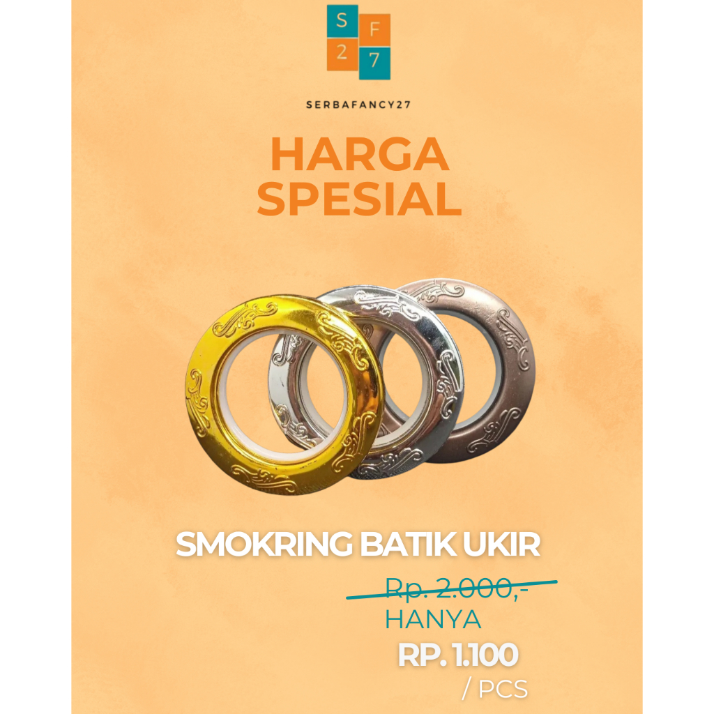 SMOKRING BATIK UKIR - SMOKRING RING GORDEN/RING UNTUK GORDEN
