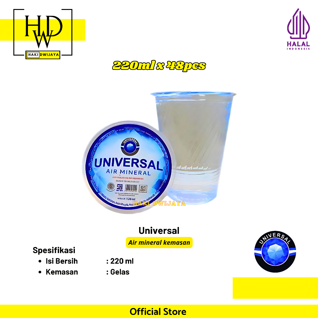 

Universal Air Kemasan 220ml x 48 Gelas