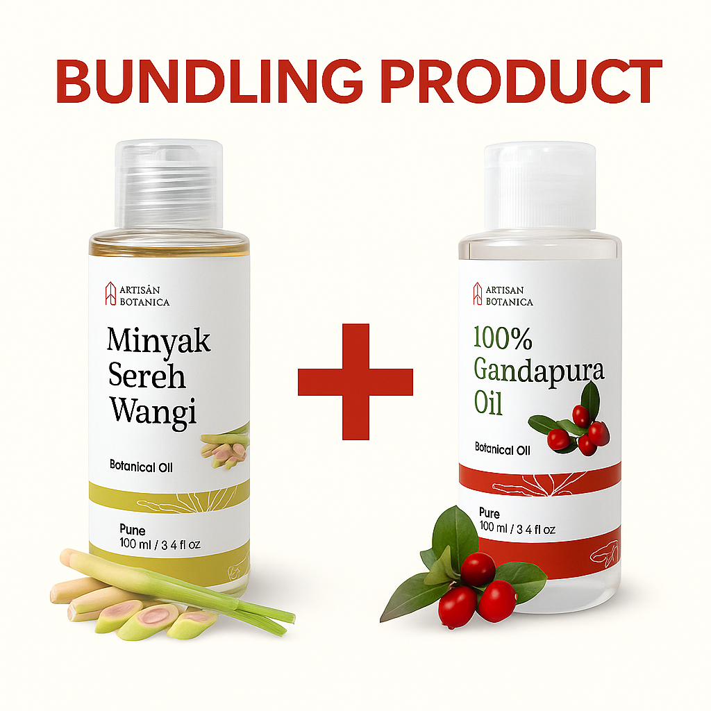 Paket Minyak Sereh murni serai wangi asli + Gandapura oil untuk Minyak Gosok pijat urut panas