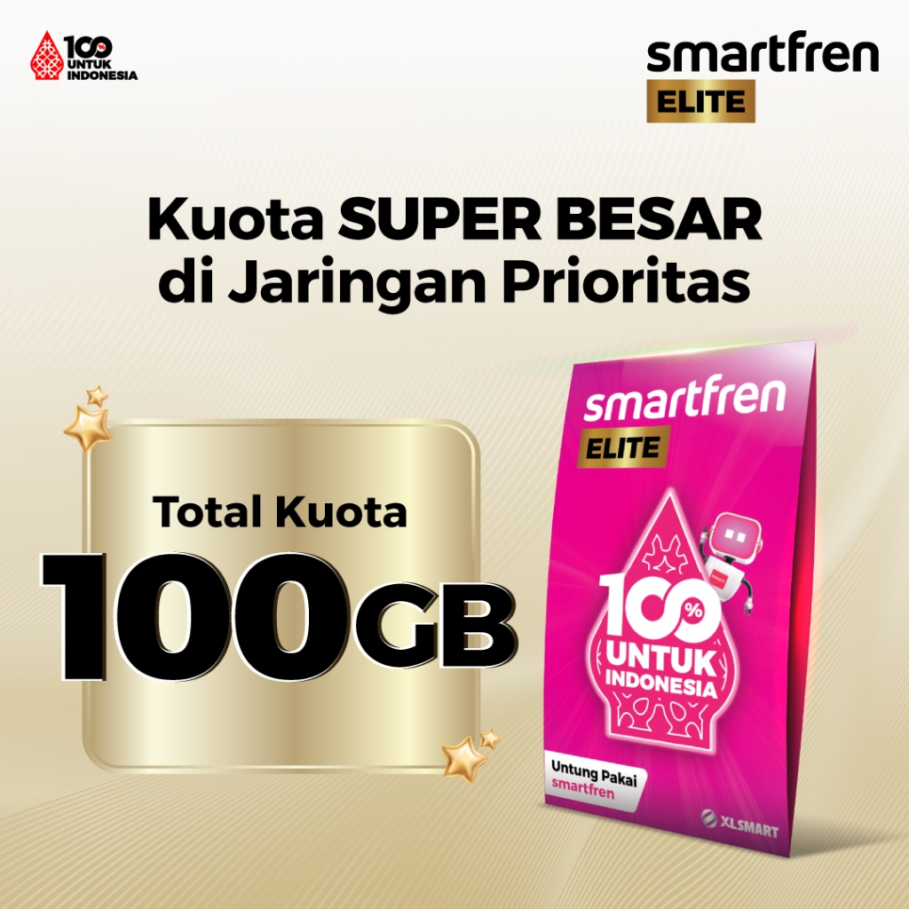 Kartu Perdana Smartfren Elite Paskabayar 100GB Gratis Nomor Cantik 1JT