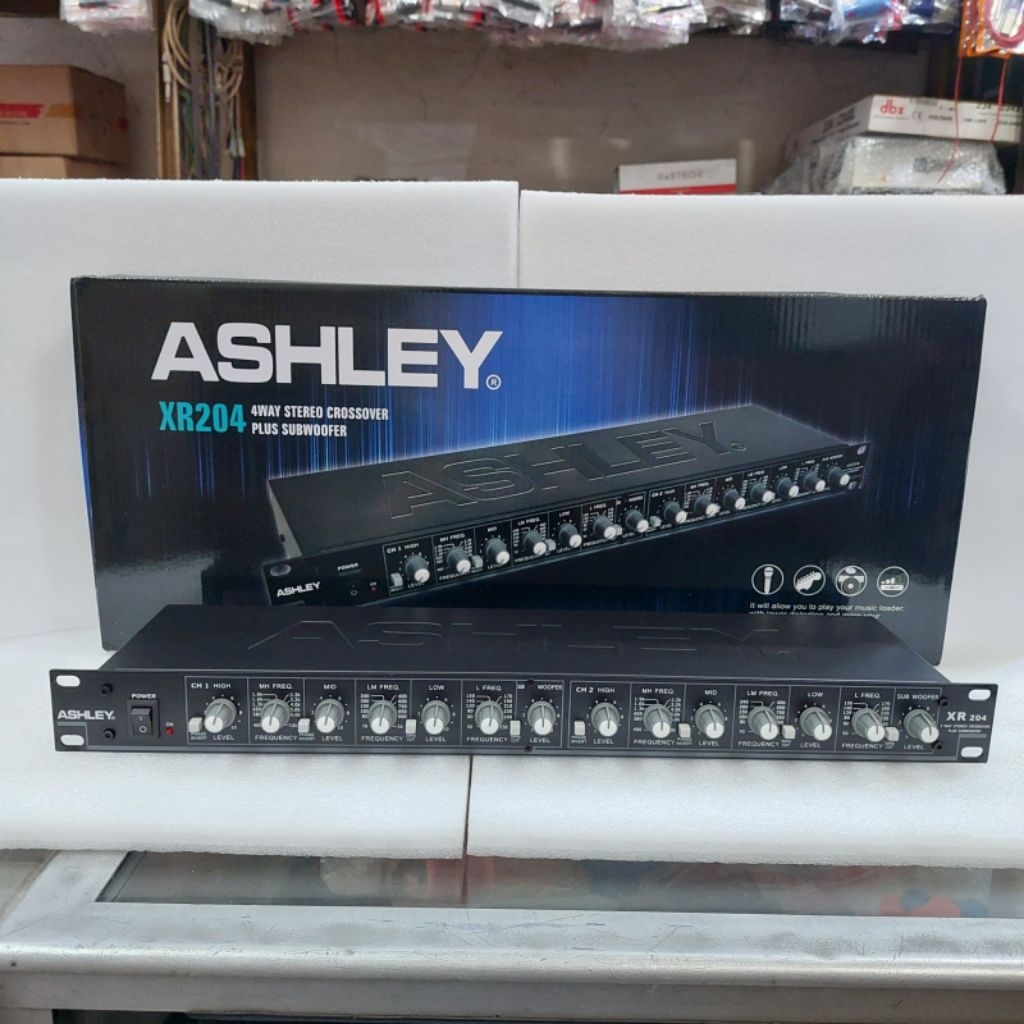 crossover aktif 4 way plus subwoofer Ashley XR 204 original crossover ashley XR204