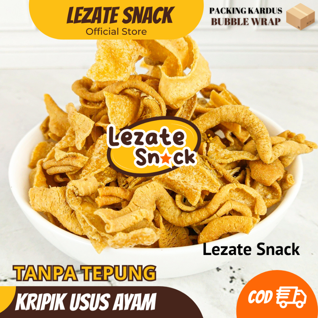 

Kripik Usus Ayam 100GR Premium Tanpa Tepung Kiloan Murah Enak Gurih Renyah / Keripik Usus Ayam Original Bumbu Kripsus Daun Jeruk SEDAP SNACK