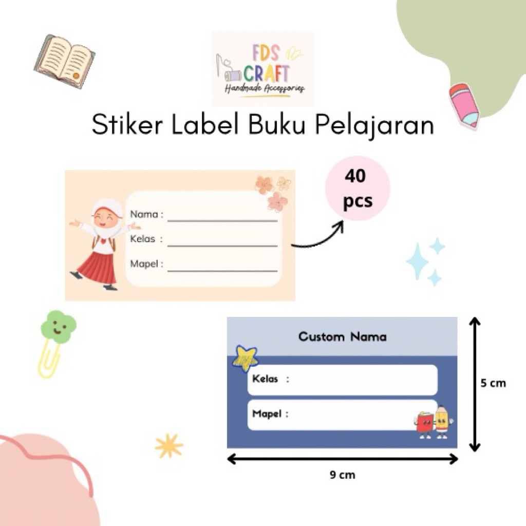 

Stiker Buku Pelajaran isi 40 pcs (PRE ORDER)
